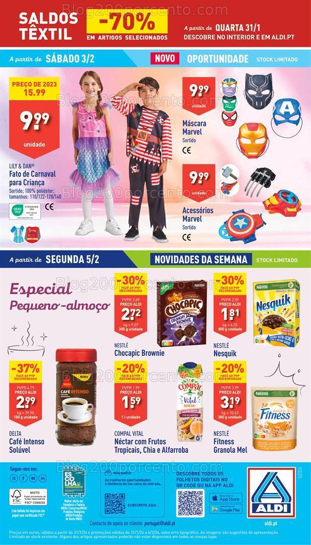 Antevisão Folheto ALDI Bazar + Achados - Promoções a partir de 3 fevereiro