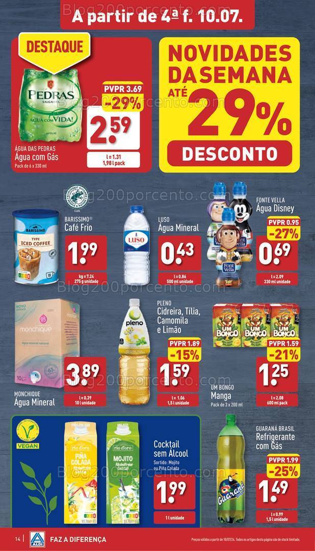 Antevisão Folheto ALDI Supermercado Promoções de 10 a 16 julho