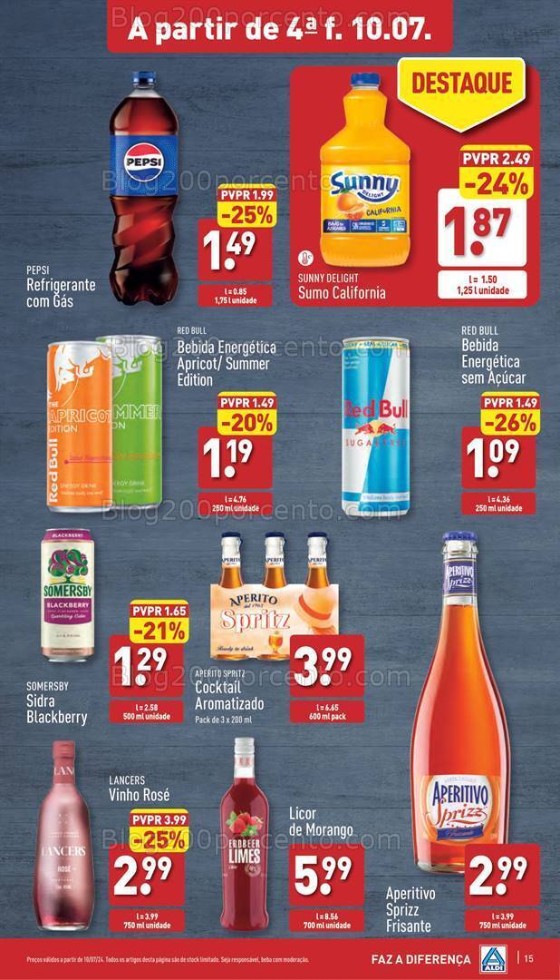 Antevisão Folheto ALDI Supermercado Promoções de 10 a 16 julho