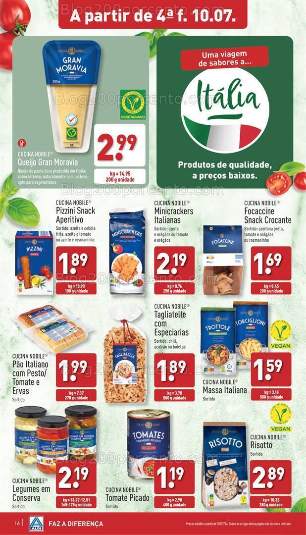 Antevisão Folheto ALDI Promoções de 10 a 16 julho