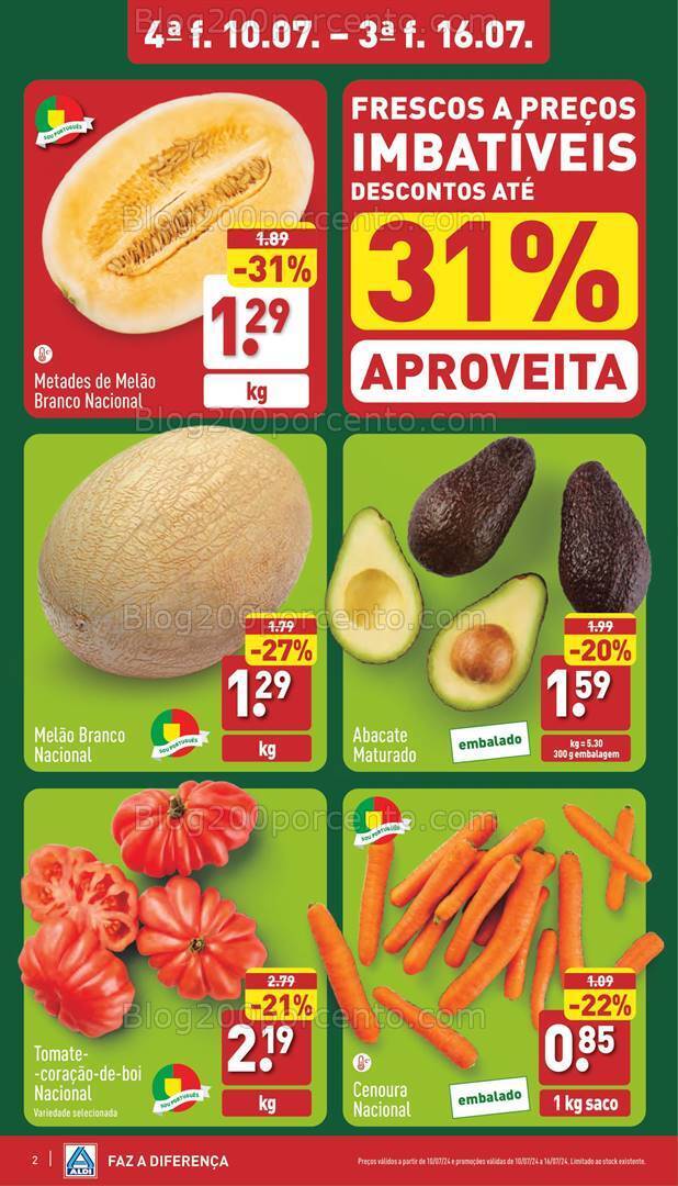 Antevisão Folheto ALDI Supermercado Promoções de 10 a 16 julho