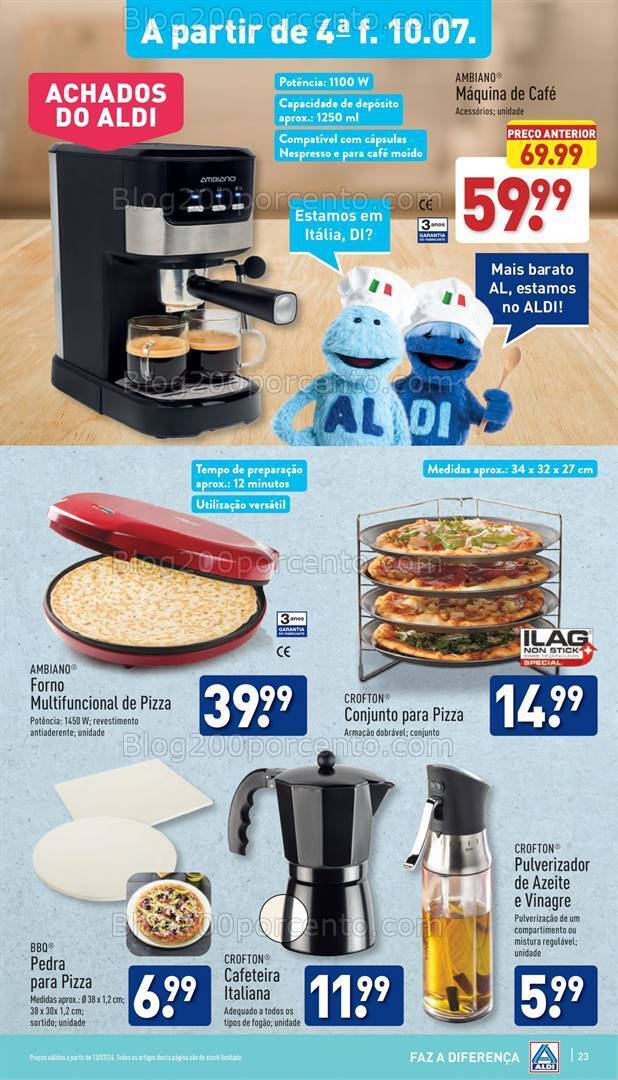 Antevisão Folheto ALDI Bazar Promoções de 10 a 16 julho