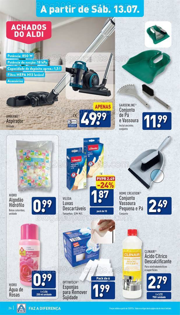 Antevisão Folheto ALDI Bazar Promoções de 10 a 16 julho