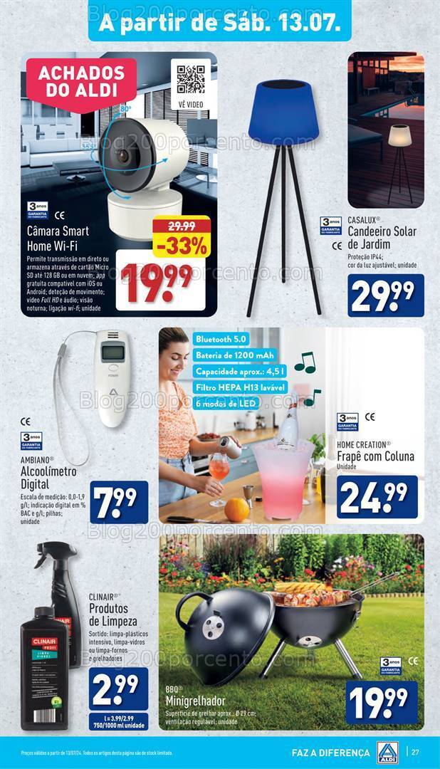 Antevisão Folheto ALDI Bazar Promoções de 10 a 16 julho