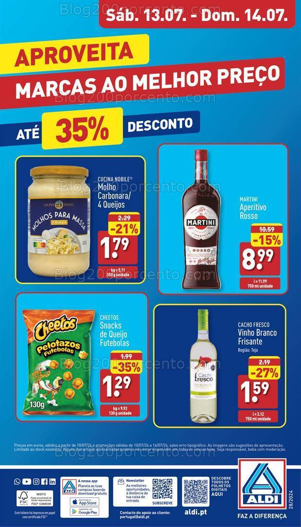Antevisão Folheto ALDI Supermercado Promoções de 10 a 16 julho