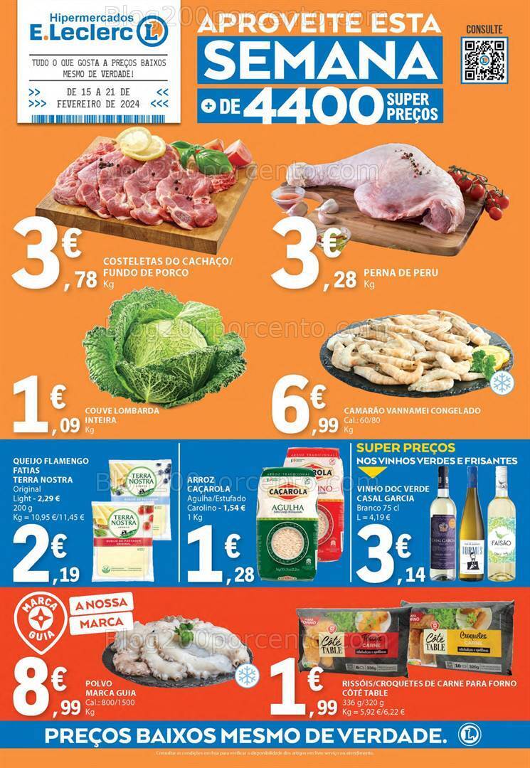 Antevisão Folheto E-LECLERC Semanal Promoções de 15 a 21 fevereiro