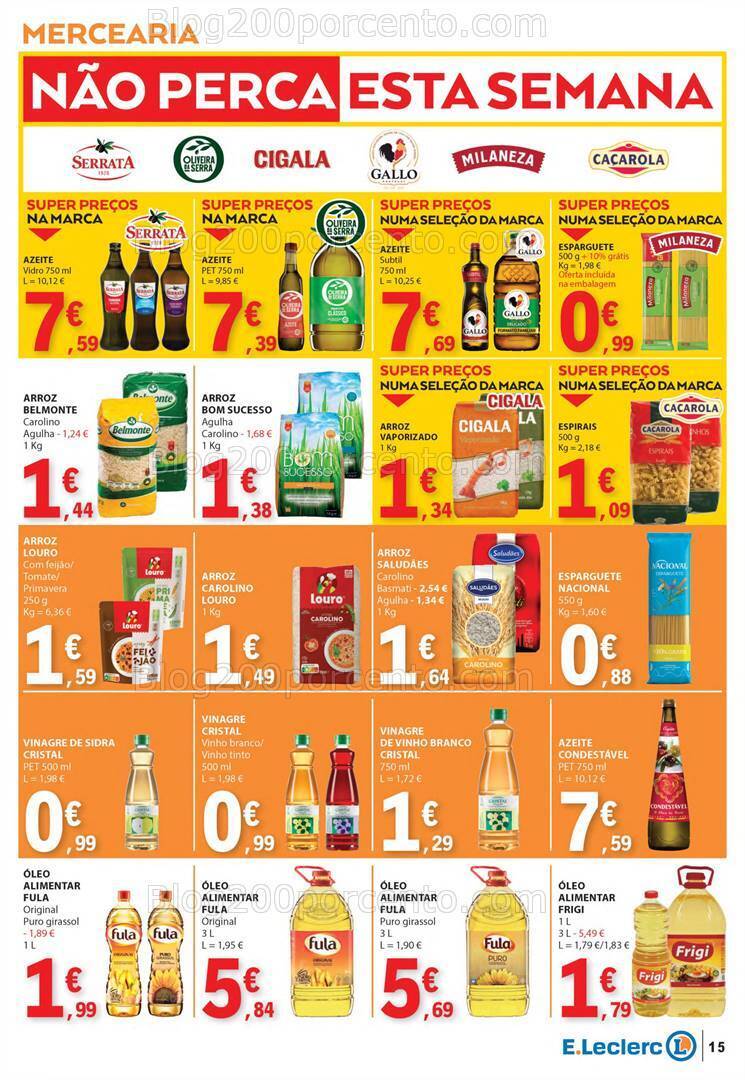 Antevisão Folheto E-LECLERC Semanal Promoções de 15 a 21 fevereiro