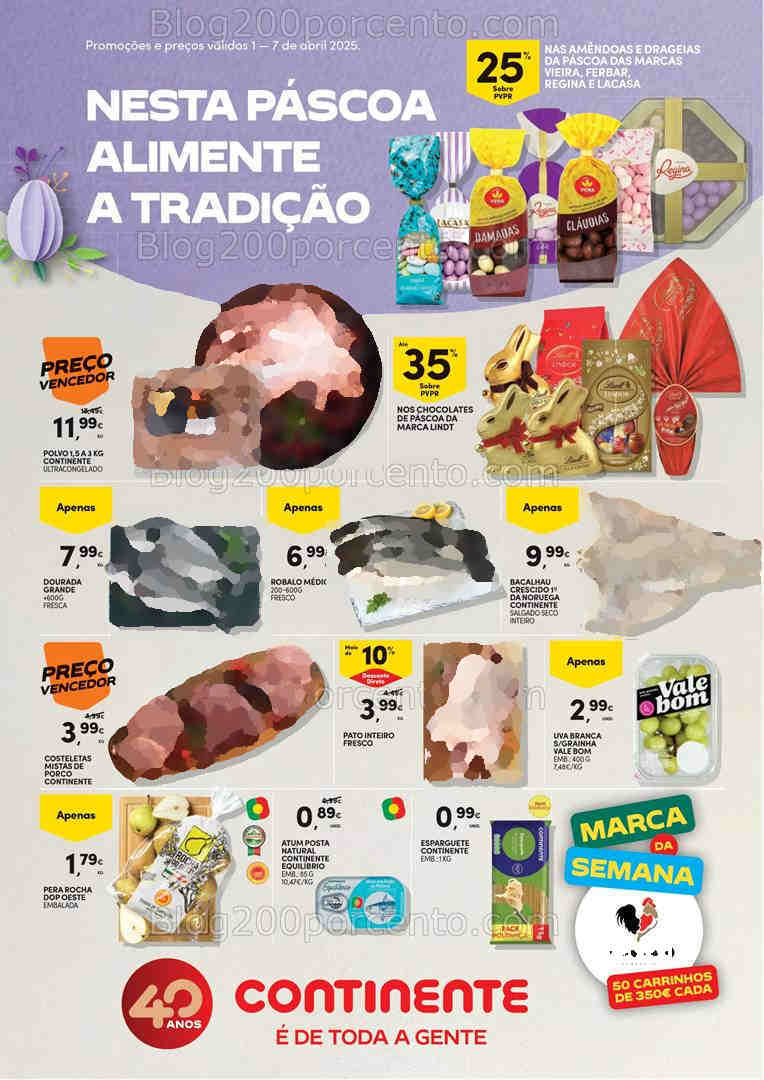 Antevisão Folheto CONTINENTE Promoções de 1 a 7 abril