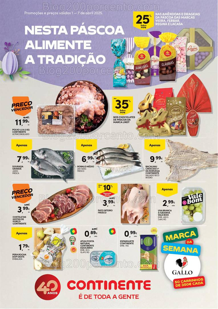 Antevisão Folheto CONTINENTE Promoções de 1 a 7 abril