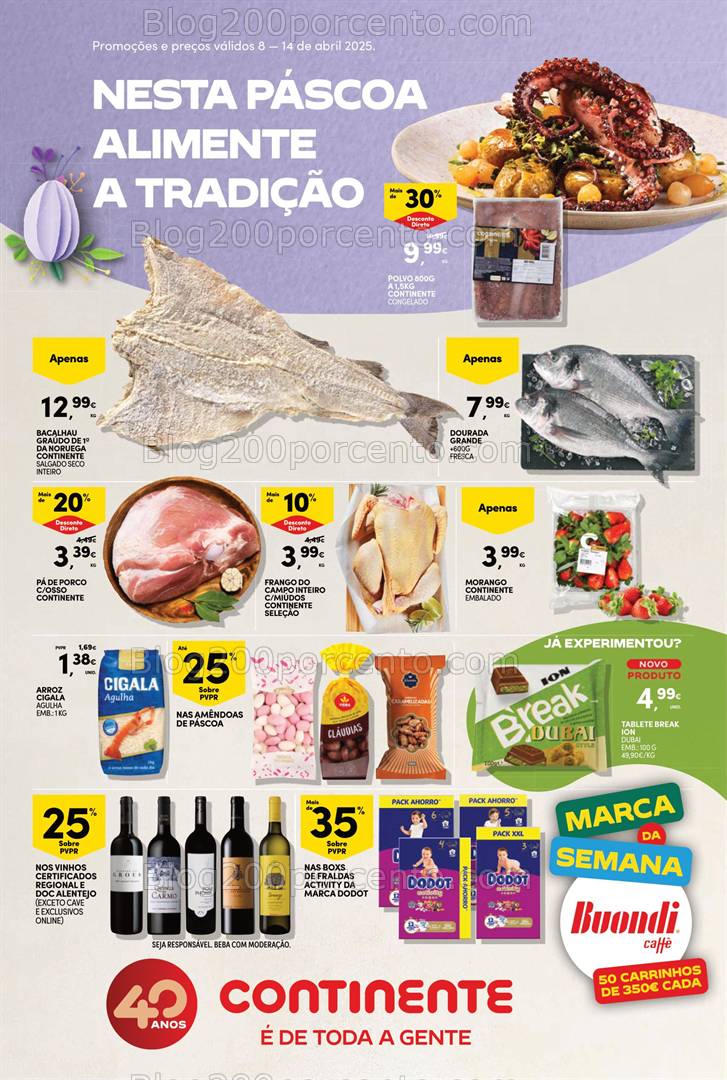 Antevisão Folheto CONTINENTE Promoções de 8 a 14 abril