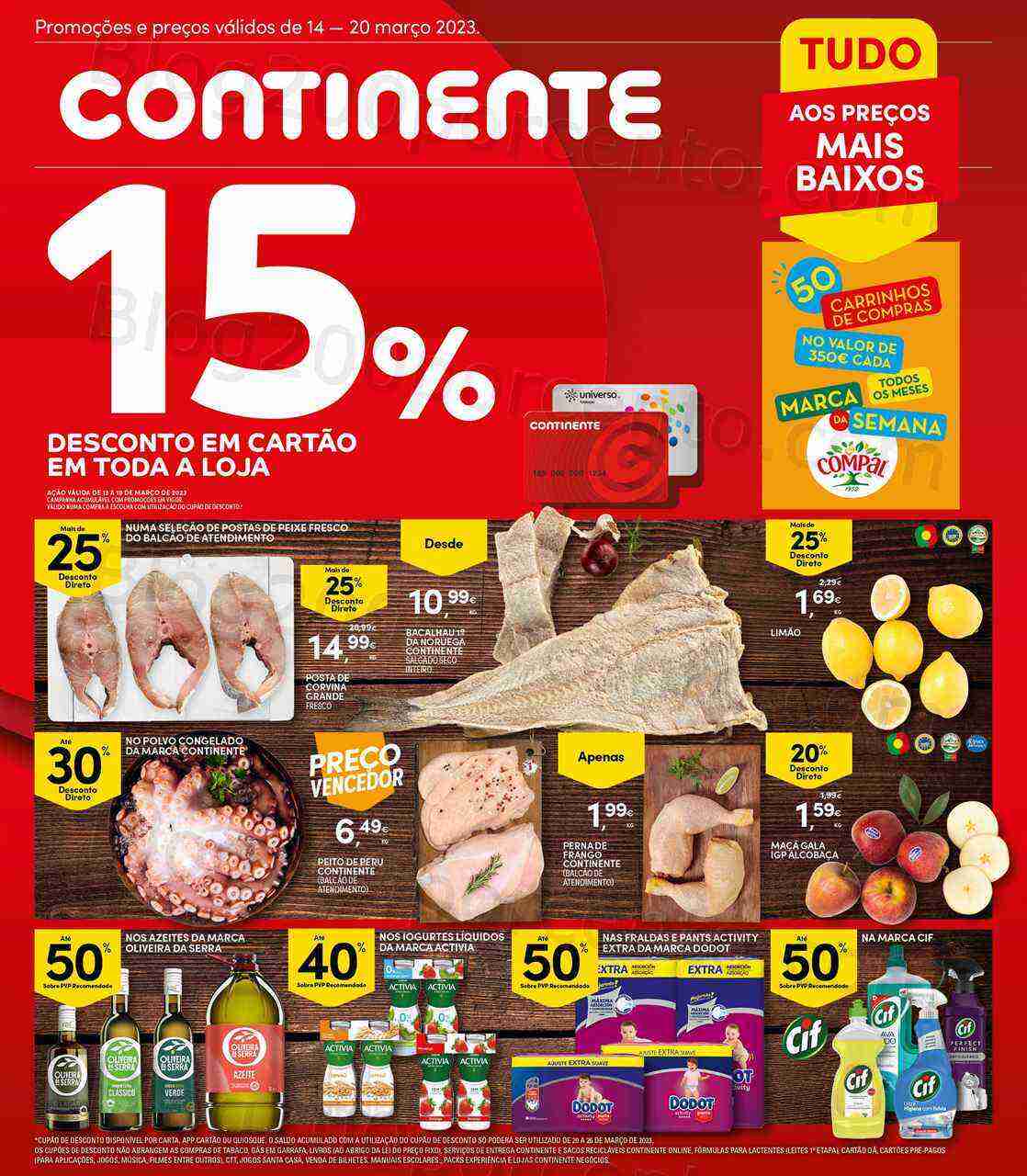 Antevisão Folheto CONTINENTE Bom Dia Promoções de 14 a 20 março