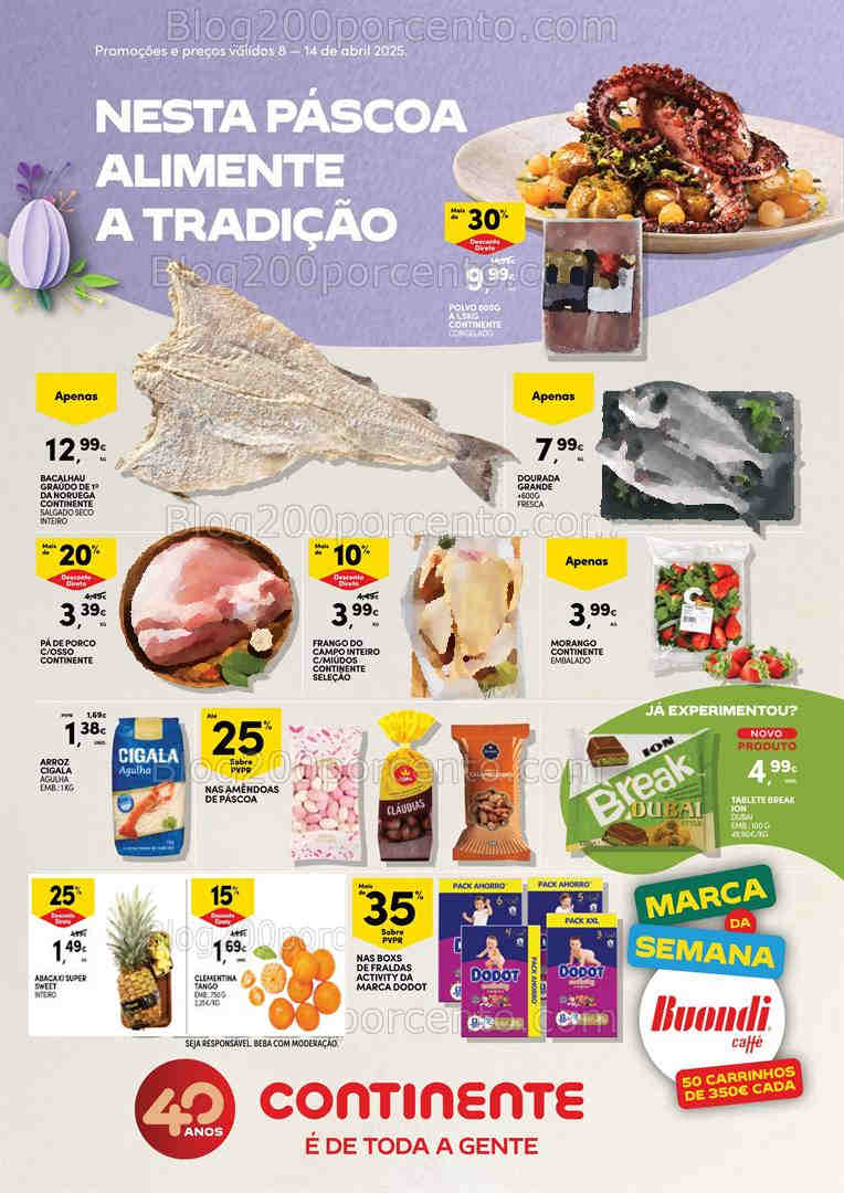 Antevisão Folheto  CONTINENTE Bom Dia Promoções de 8 a 14 abril