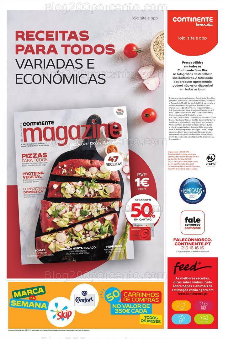 Antevisão Folheto CONTINENTE Bom Dia Promoções de 16 a 22 abril