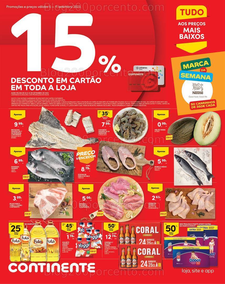 Antevisão Folheto CONTINENTE Madeira Promoções de 5 a 11 setembro