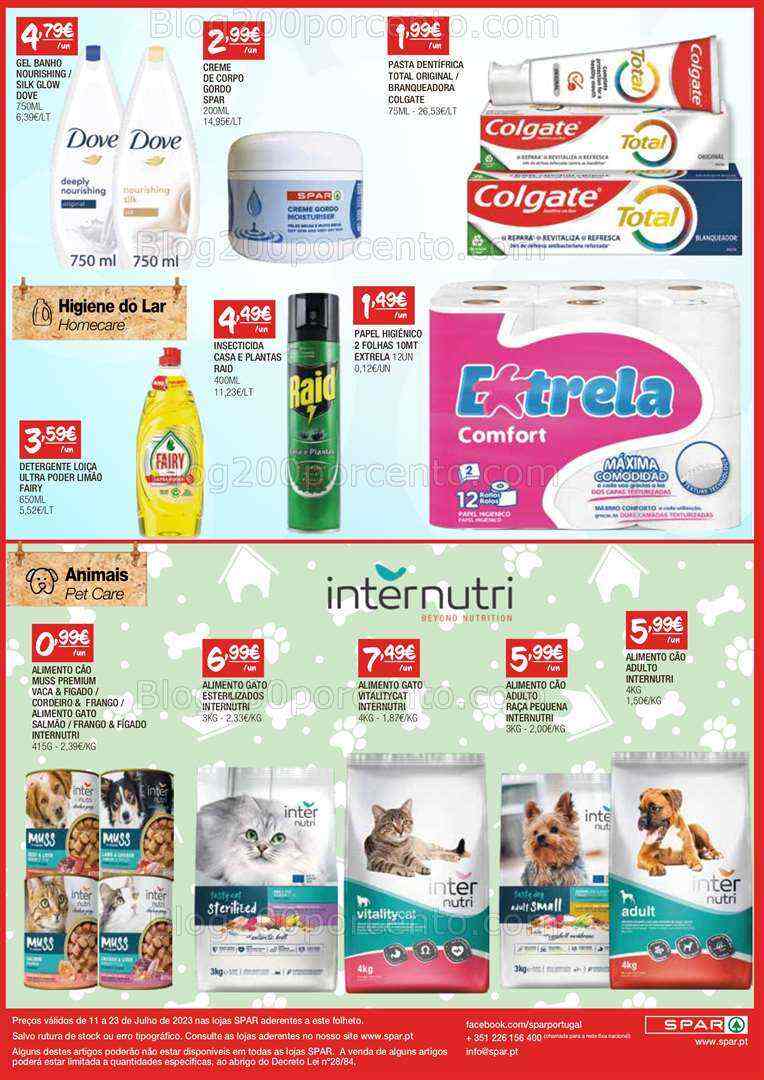 Antevisão Folheto SPAR Promoções de 11 a 23 julho