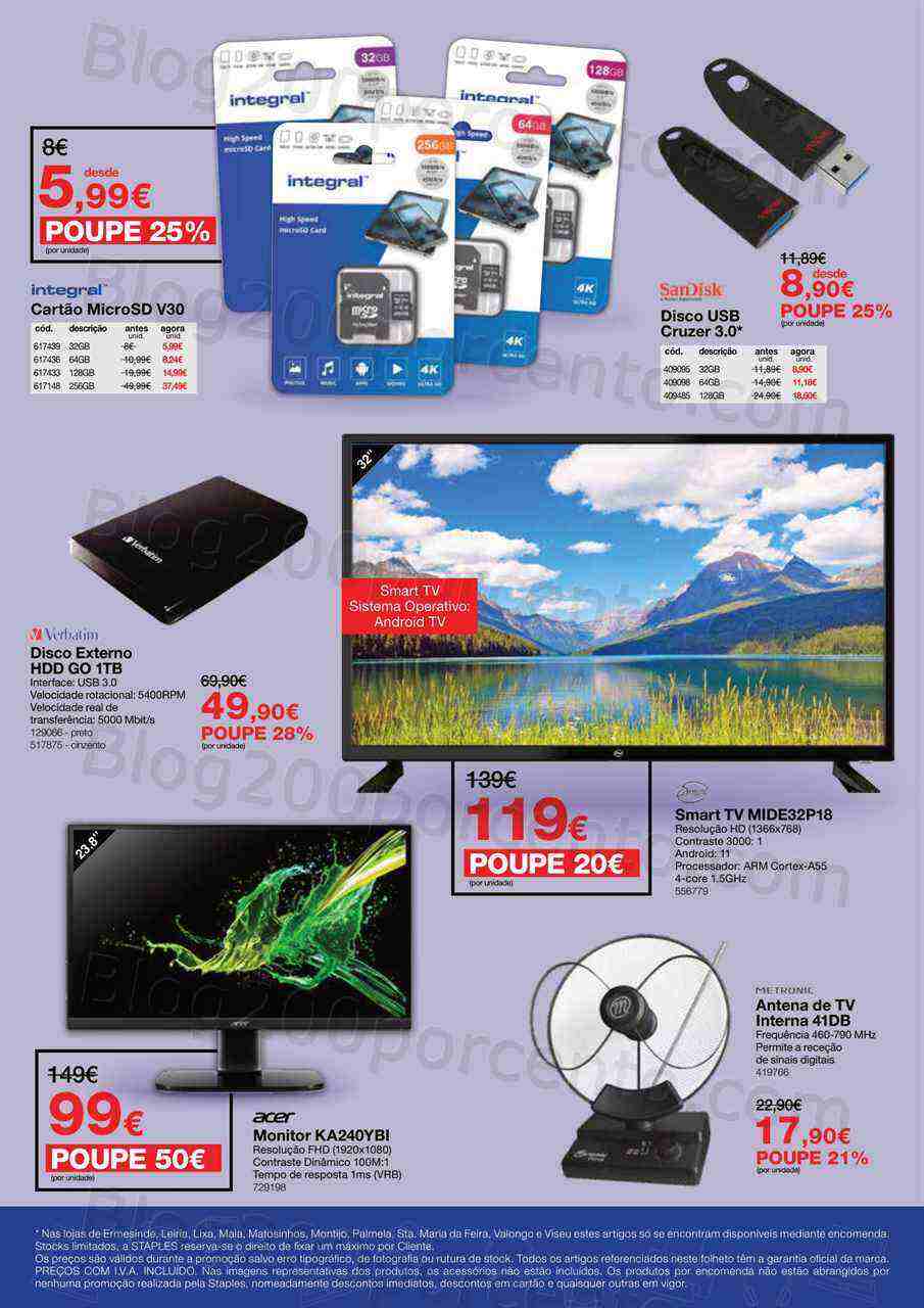 Antevisão Folheto STAPLES Promoções de 6 a 12 março