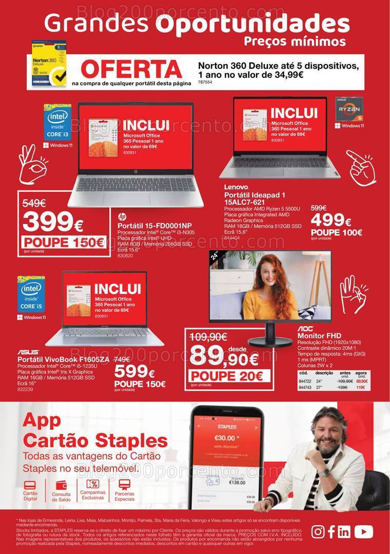 Antevisão Folheto STAPLES Promoções de 2 a 22 maio