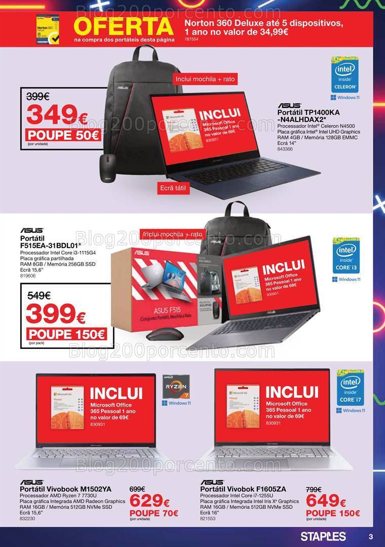Antevisão Folheto STAPLES Promoções de 4 a 24 julho