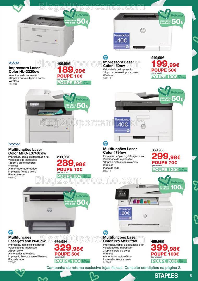 Antevisão Folheto STAPLES Promoções de 3 a 23 outubro