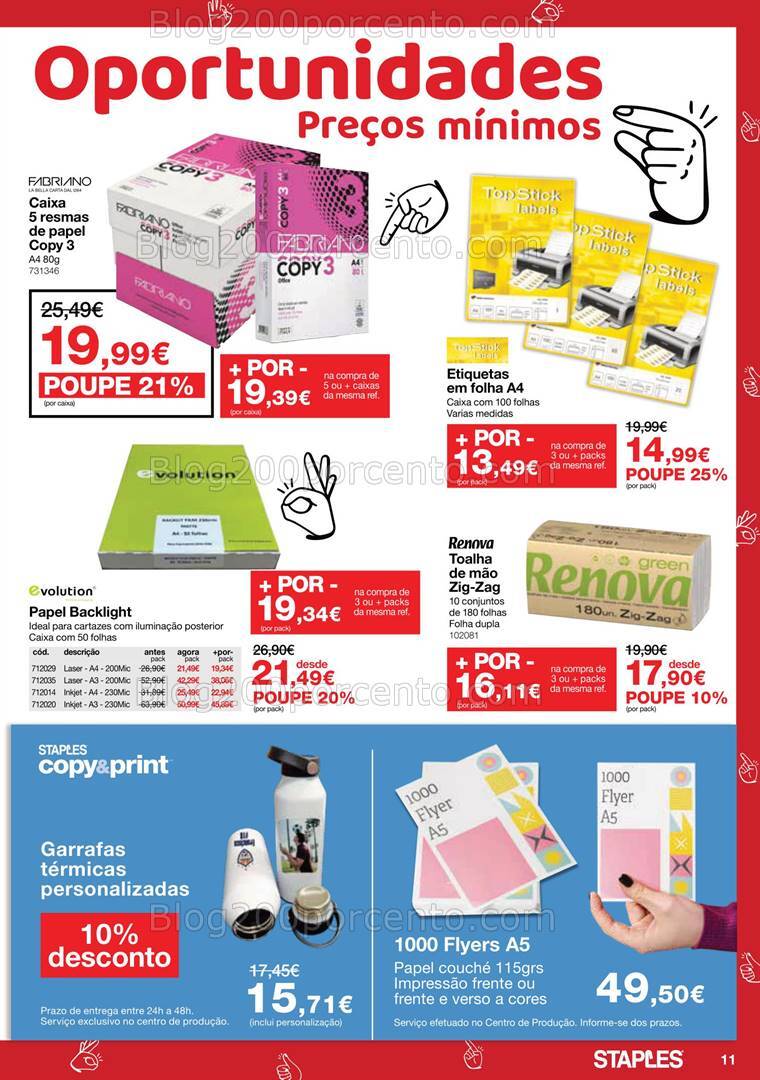 Antevisão Folheto STAPLES Promoções de 3 a 23 outubro