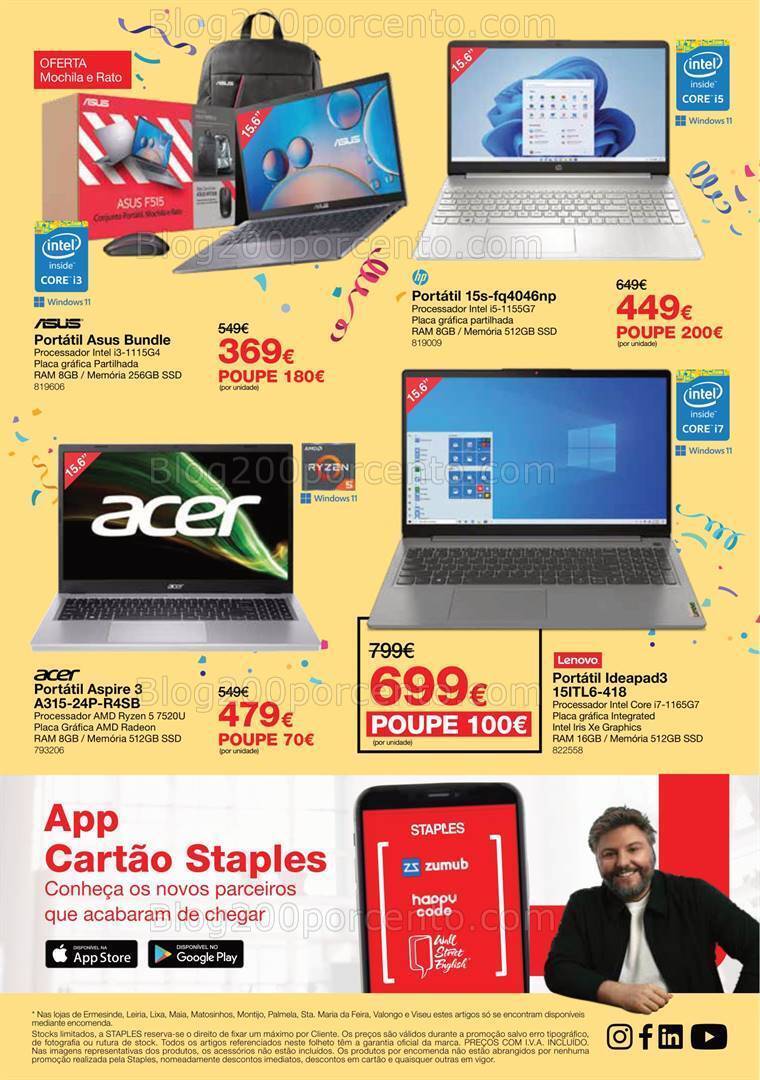 Antevisão Folheto STAPLES Promoções de 30 outubro a 23 novembro