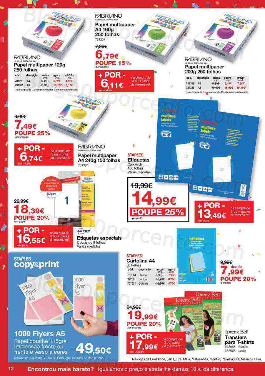 Antevisão Folheto STAPLES Promoções de 3 a 27 abril