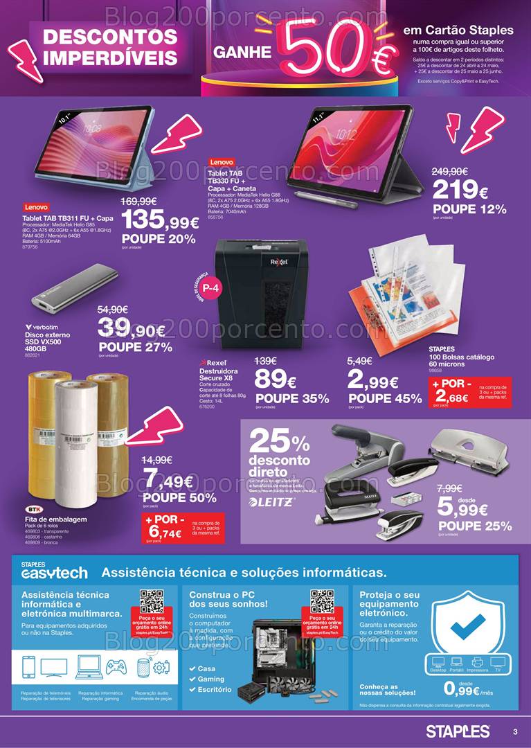 Antevisão Folheto STAPLES Promoções de 10 a 23 abril