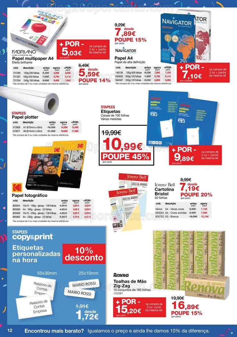 Antevisão Folheto STAPLES Promoções de 2 a 26 outubro