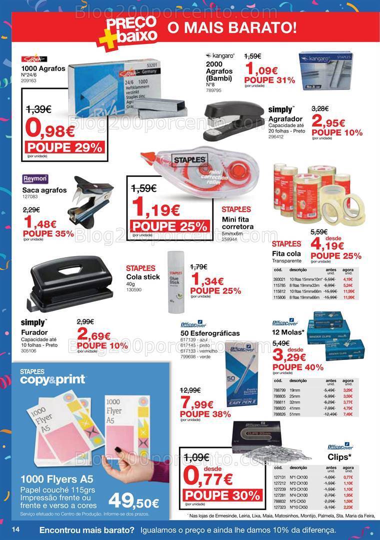Antevisão Folheto STAPLES Promoções de 2 a 26 outubro