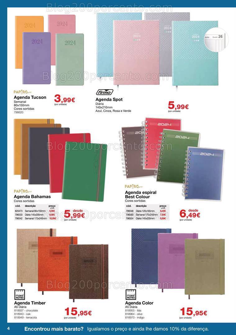 Antevisão Folheto STAPLES Agendas Promoções até 31 janeiro