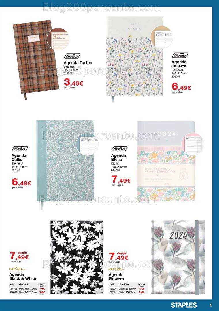 Antevisão Folheto STAPLES Agendas Promoções até 31 janeiro