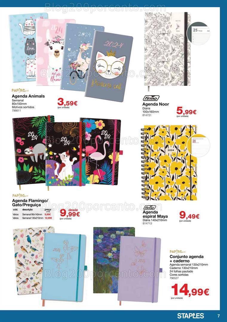 Antevisão Folheto STAPLES Agendas Promoções até 31 janeiro