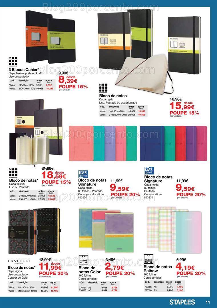 Antevisão Folheto STAPLES Agendas Promoções até 31 janeiro