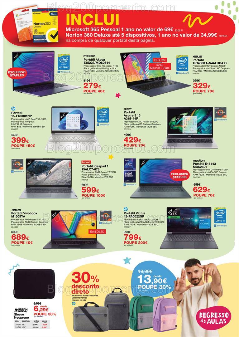 Antevisão Folheto STAPLES Tecnologia Promoções de 5 a 26 setembro