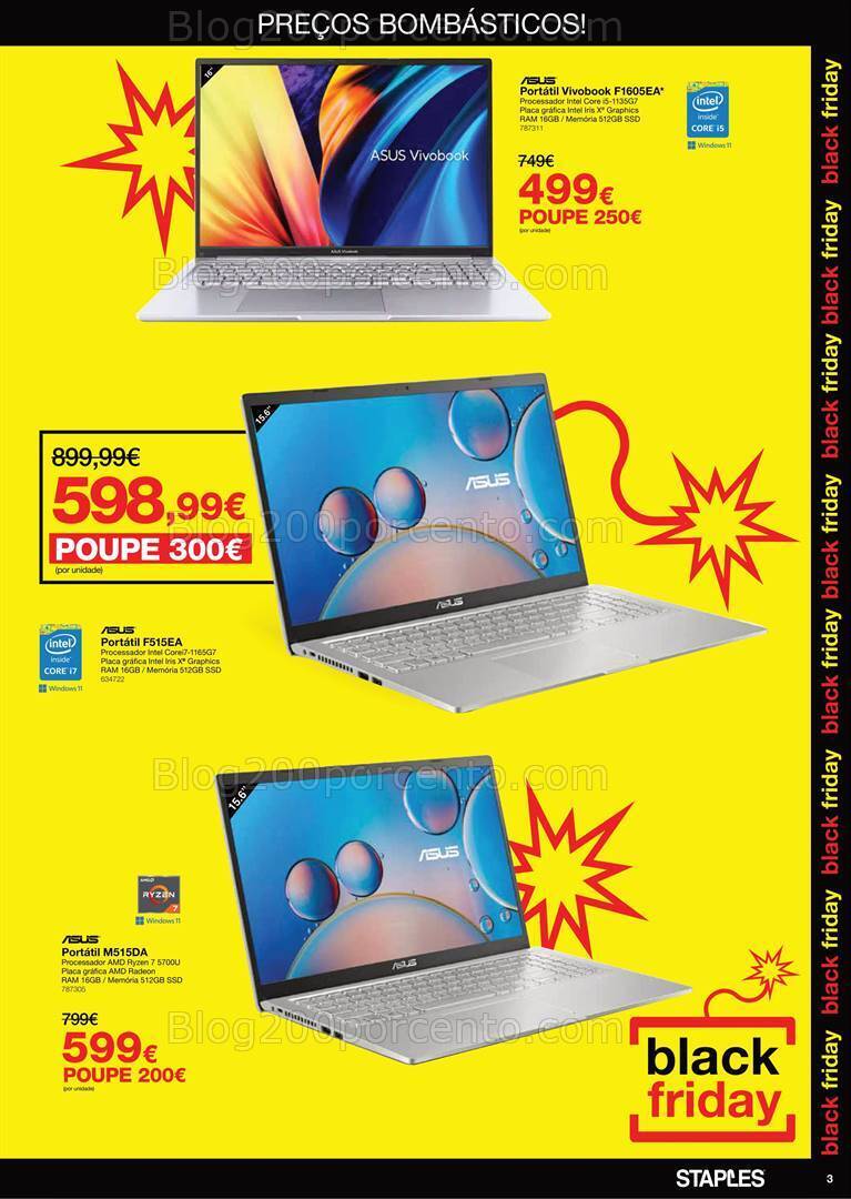 Antevisão Folheto STAPLES Black Friday Promoções de 20 a 26 novembro