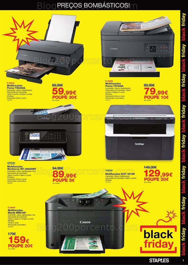 Antevisão Folheto STAPLES Black Friday Promoções de 20 a 26 novembro