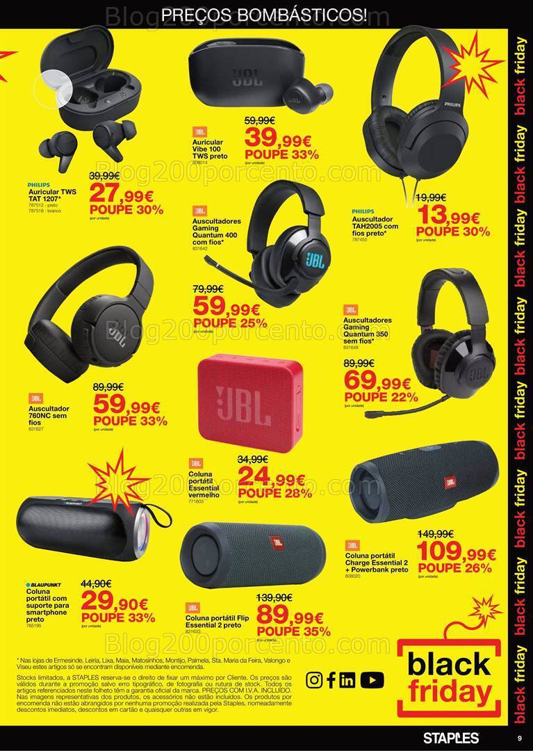 Antevisão Folheto STAPLES Black Friday Promoções de 20 a 26 novembro