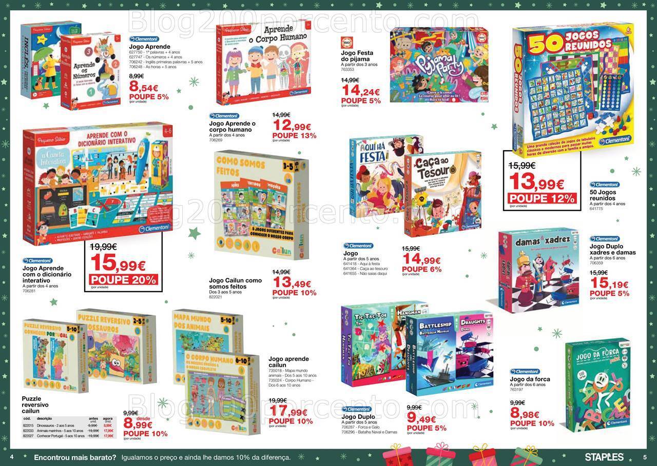 Antevisão Folheto STAPLES Brinquedos Natal Promoções de 29 novembro a 24 dezembro