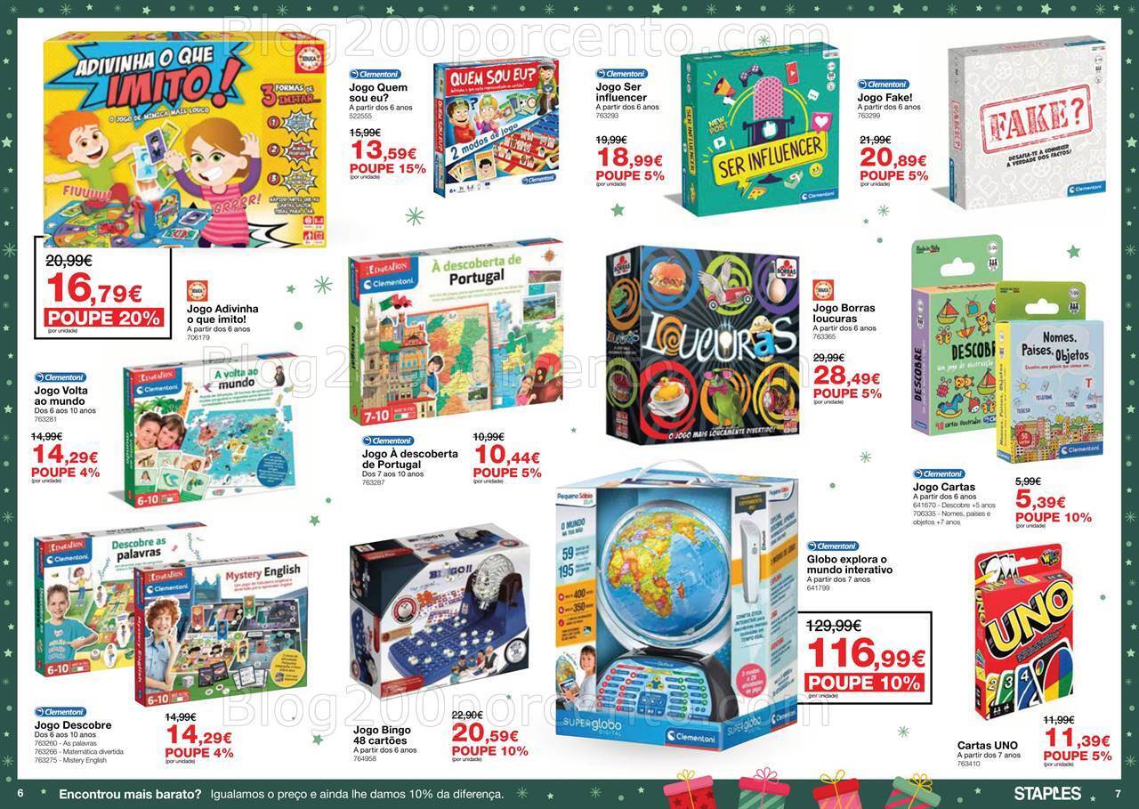 Antevisão Folheto STAPLES Brinquedos Natal Promoções de 29 novembro a 24 dezembro