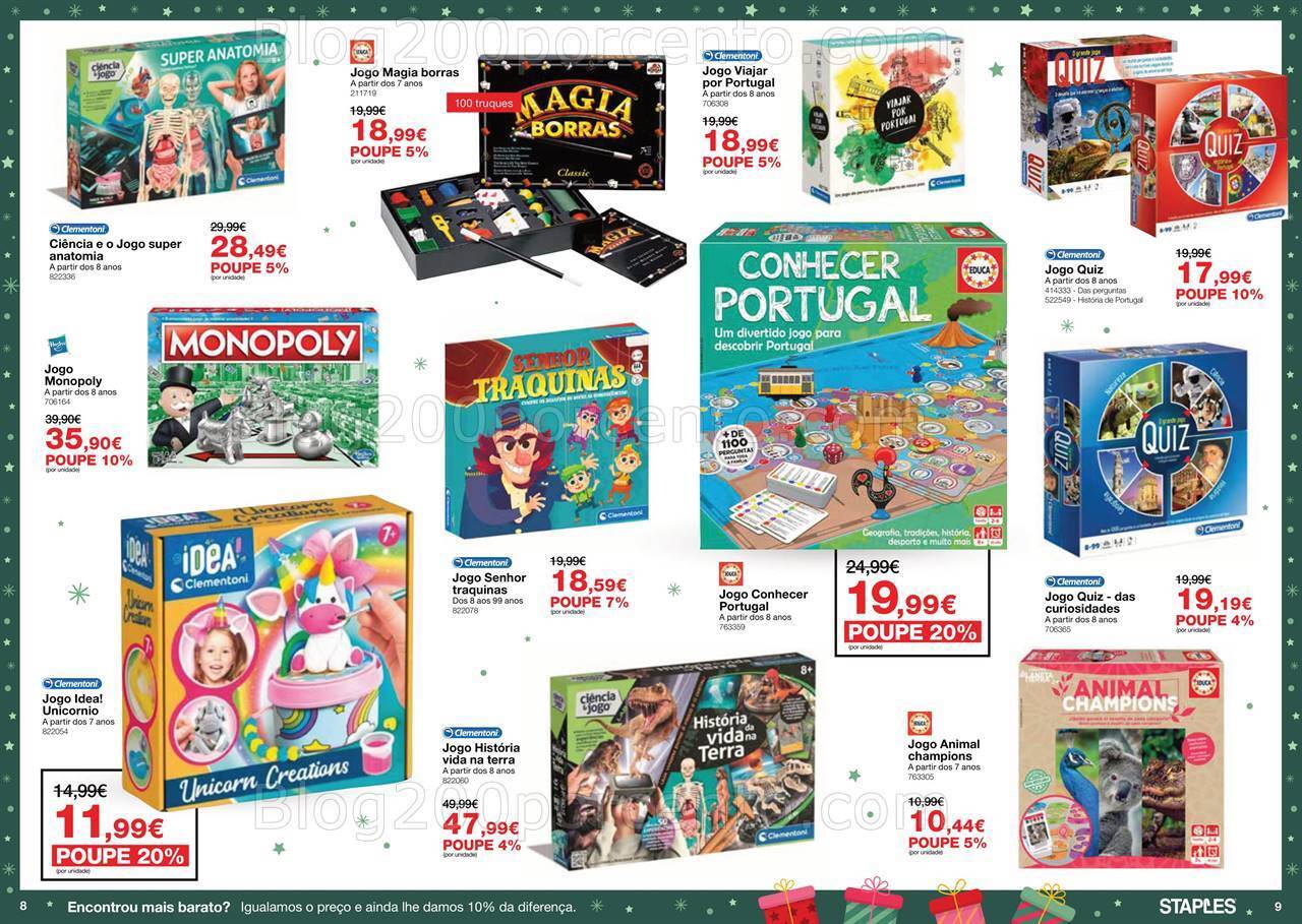 Antevisão Folheto STAPLES Brinquedos Natal Promoções de 29 novembro a 24 dezembro