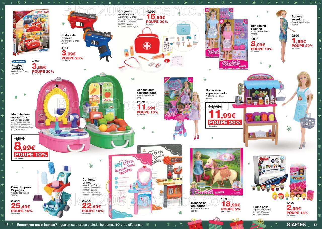 Antevisão Folheto STAPLES Brinquedos Natal Promoções de 29 novembro a 24 dezembro