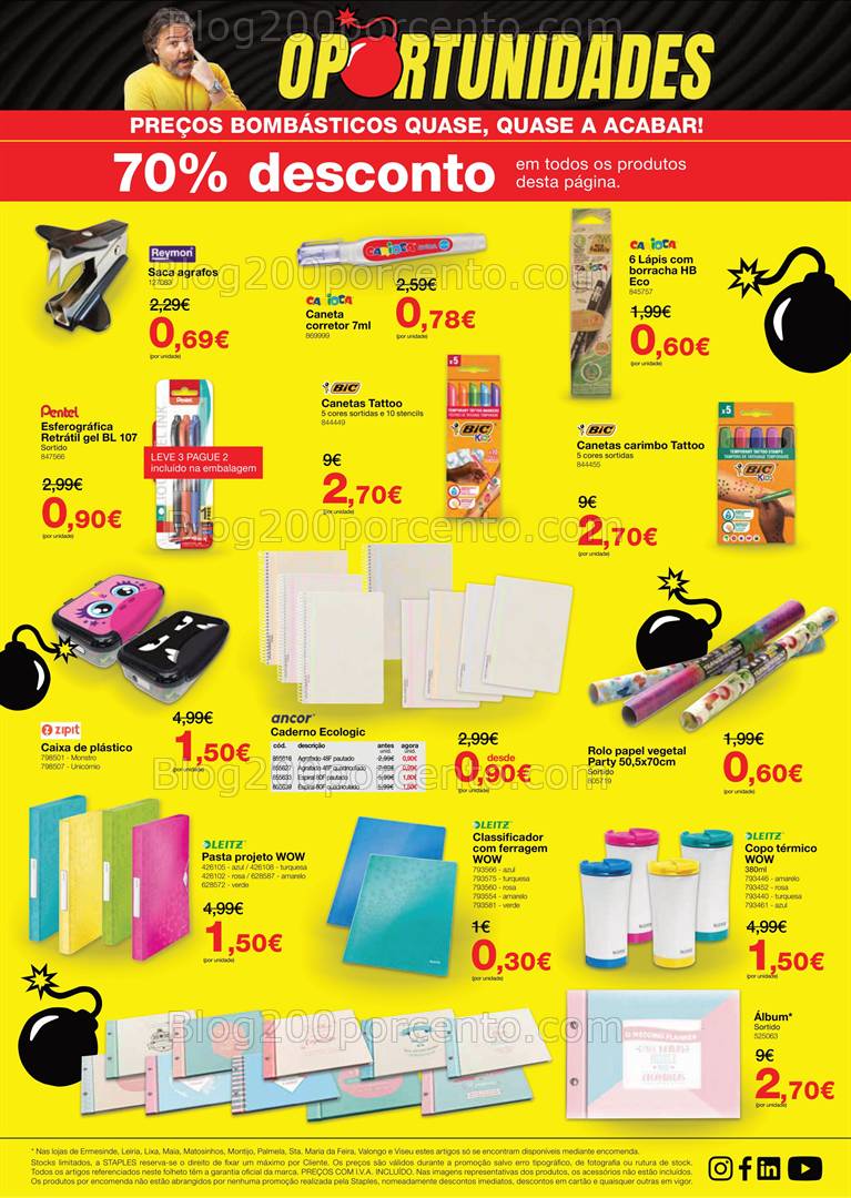 Antevisão Folheto STAPLES Oportunidades Promoções de 28 abril a 4 maio