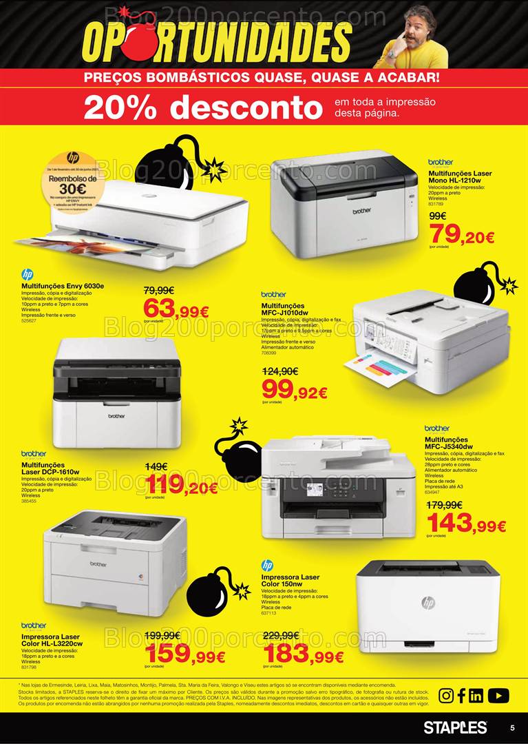 Antevisão Folheto STAPLES Oportunidades Promoções de 31 março a 6 abril