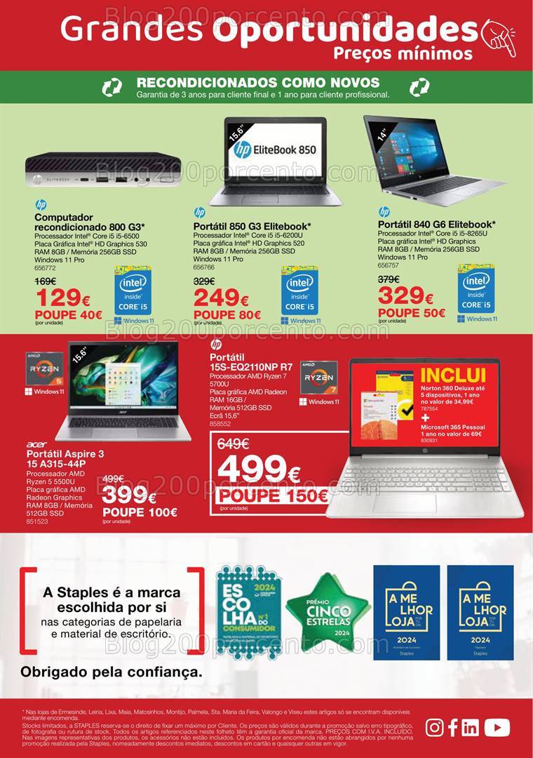 Antevisão Folheto STAPLES Promoções de 31 outubro a 20 novembro