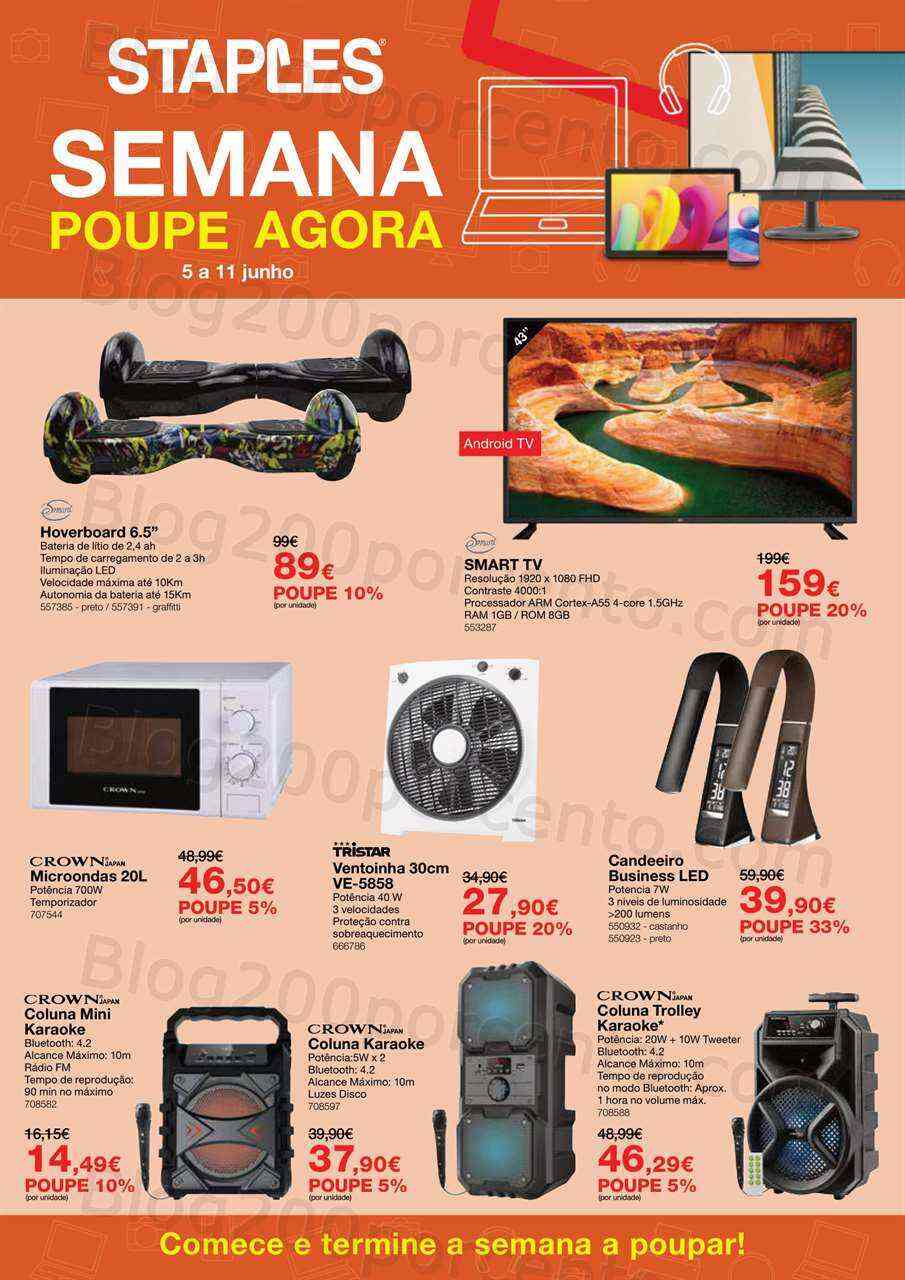 Antevisão Folheto STAPLES Promoções de 5 a 11 junho