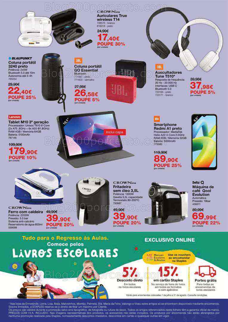 Antevisão Folheto STAPLES Promoções de 31 julho a 6 agosto