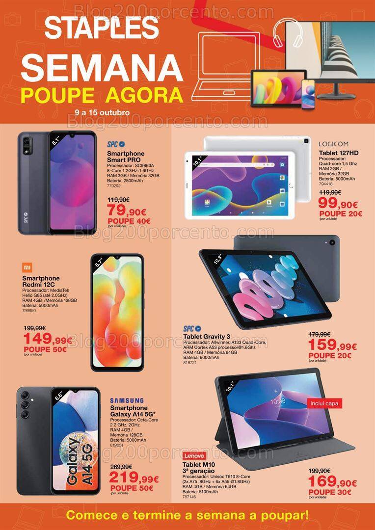 Antevisão Folheto STAPLES Promoções de 9 a 15 outubro