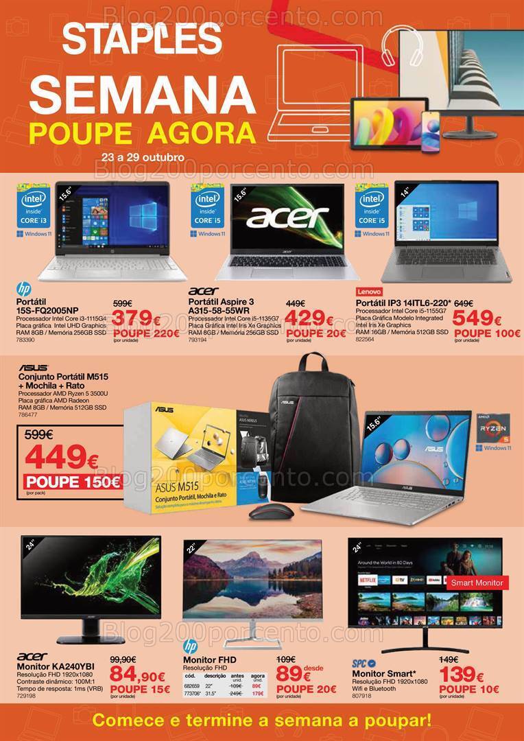 Antevisão Folheto STAPLES Promoções de 23 a 29 outubro