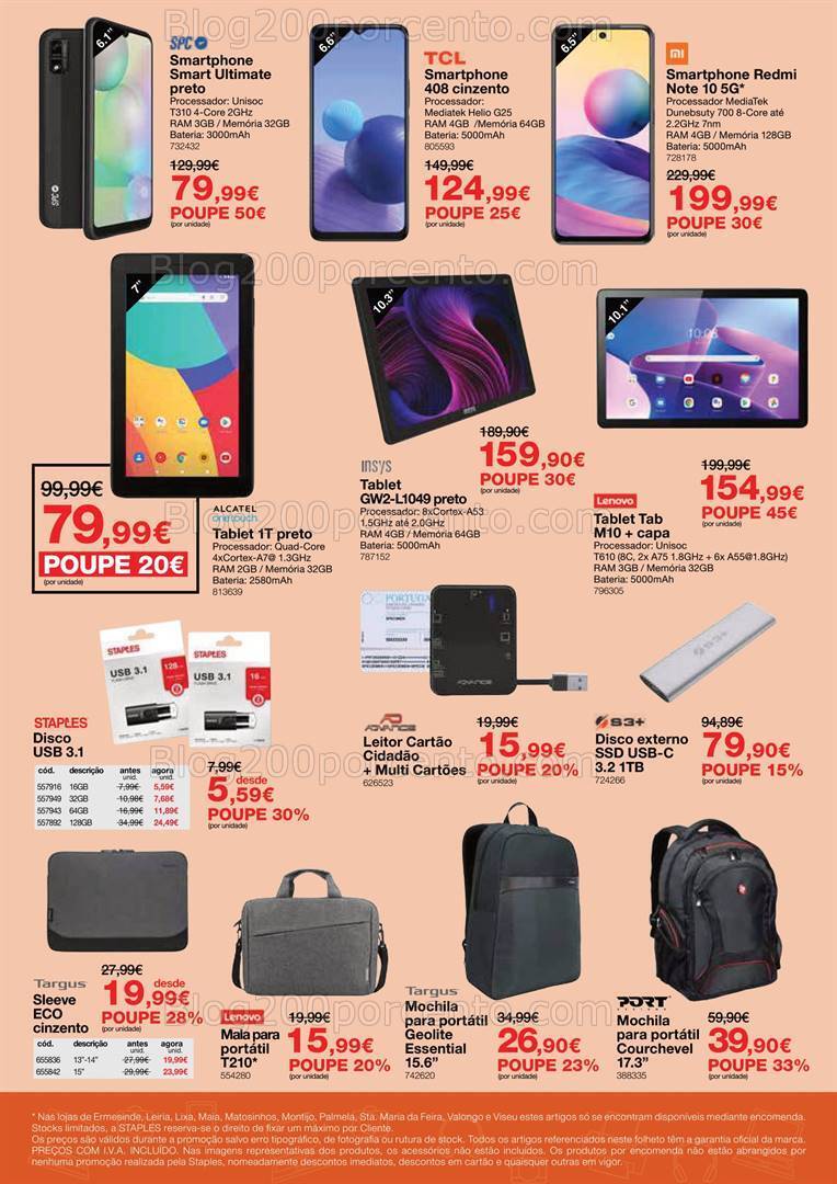Antevisão Folheto STAPLES Promoções de 23 a 29 outubro