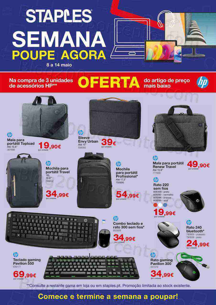 Antevisão Folheto STAPLES Promoções de 8 a 14 maio